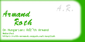 armand roth business card